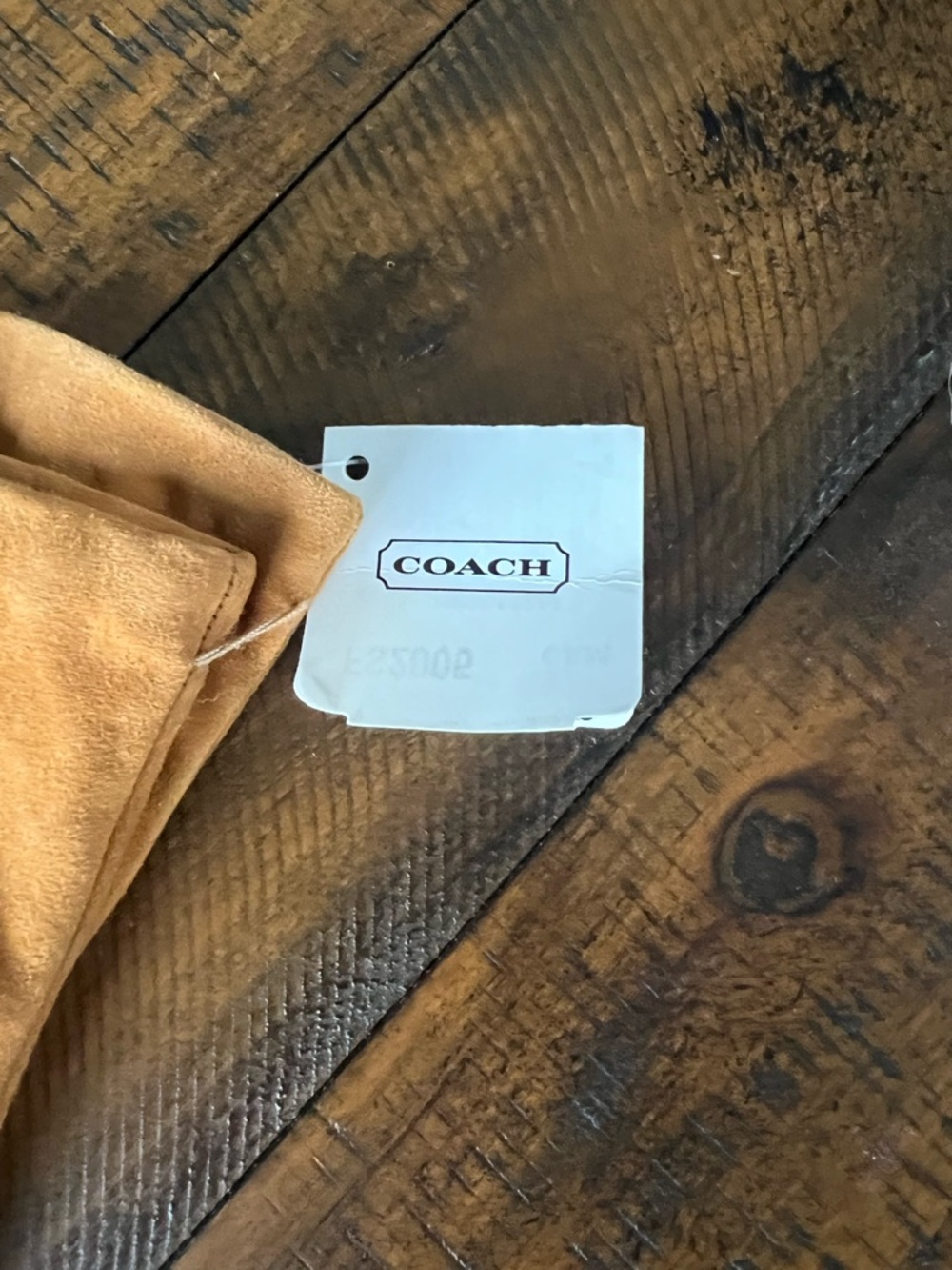 Coach Suede Long Gloves in Tan - Picture 4 of 7